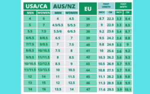 Shoe Size Chart